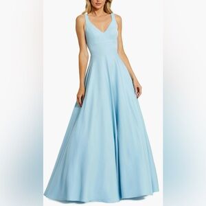Mac Duggal Classic Sleeveless A-Line Gown with Pockets